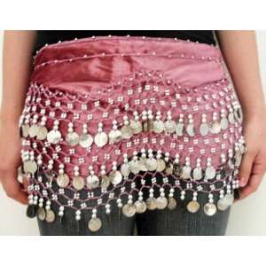  Velvet Dark Pink belly dance skirt 