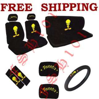   Seat Covers, Rear Seat Covers, Steering Wheel Cover, and Shoulder Pads