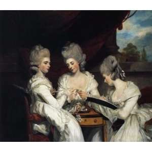 FRAMED oil paintings   Joshua Reynolds   24 x 20 inches   The Ladies 