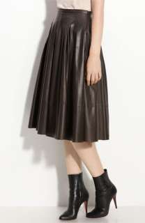 Robert Rodriguez Leather Midi Skirt  