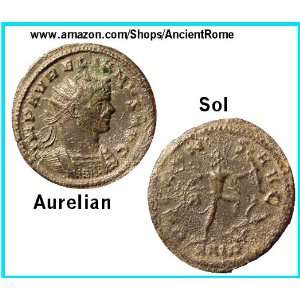  AURELIAN 270 to 275 AD. SOL TRAMPLING CAPTIVE. ROME MINT 