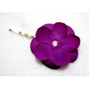  NEW Bright Purple Swarovski Crystal Bobby Pin Hair Flower 