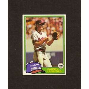 Carney Lansford 1981 Topps Baseball (Boston Red Sox) (California 
