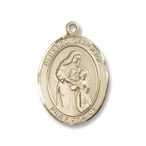  14kt Gold Blessed Caroline Gerhardinger Medal Jewelry