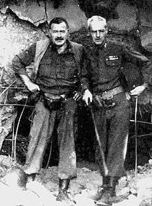 Hemingway with Col. Charles (Buck) T. Lanham in Germany, 1944, during 