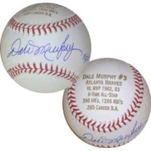 Dale Murphy Signed Engraved Stat Baseball LE /50