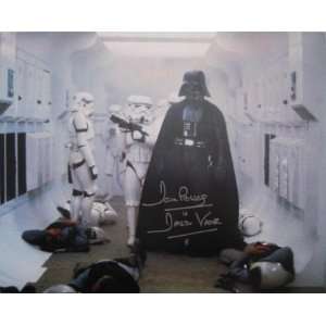 David Prowse Signed Darth Vader w/Stormtroopers 16x20  