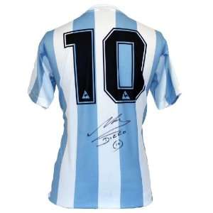 Diego Maradona Signed Argentina 1986 Jersey Signed On The Back