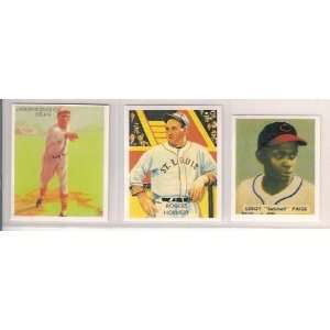  Rogers Hornsby Dizzy Dean Satchell Paige (3) Card Lot of 