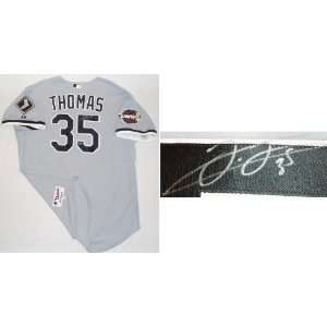  Frank Thomas Signed White Sox Majestic Jersey w/WS Patch 