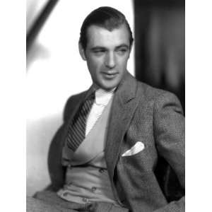  Portrait of Gary Cooper Premium Poster Print