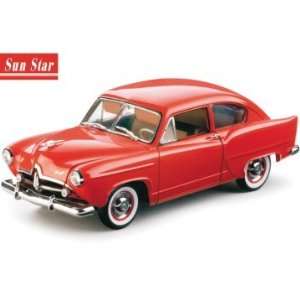  1951 Kaiser Henry J Red Diecast Car Model 1/18 Toys 