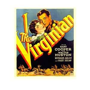  The Virginian, Mary Brian, Gary Cooper on Window Card 