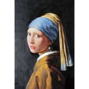 Girl with a Pearl Earring   Jan Vermeer Reproduction Oil Painting 36 x 
