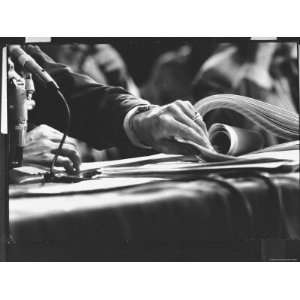  Hands of Ex Nixon Aide John Dean During His Testimony at 