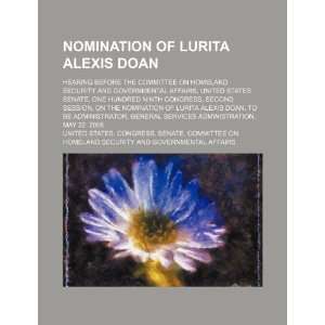 Nomination of Lurita Alexis Doan hearing before the Committee on 