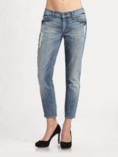 For All Mankind   Roxanne Distressed Cropped Jeans