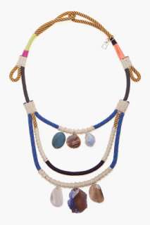 Proenza Schouler 2 Stone Row Rope Necklace for women  