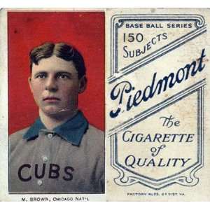 Mordecai Brown Chicago Cubs T206 Tobacco Card 1909 11  