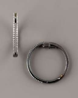 Y0HJ0 KC Designs Diamond Hoop Earrings, Black Rhodium