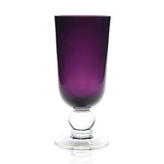 William Yeoward Country Amethyst Footed Hurricane, 12   Home Décor 