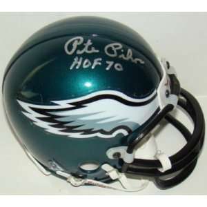 Pete Pihos HOF 70 Signed Eagles Mini Helmet JSA   Autographed NFL Mini 