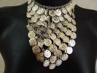 belly dance necklace ethnic egyptian coins jewelry S&G  