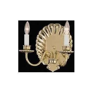  Polished Brass Queen Anne Sconce 2lt