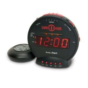   Boom SBB500ss Sonic Bomb Loud Plus Vibrating Alarm Clock Deep Sleepers