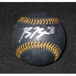  Autographed Ryan Braun Ball   black leather official Major 
