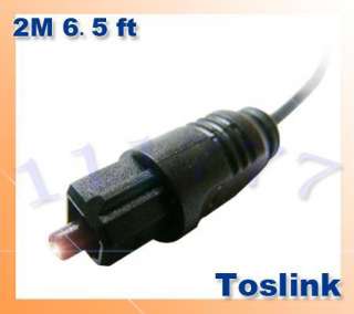 Ft Digital Optical Fiber Optic Toslink Audio Cable 2M  