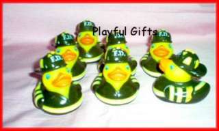 12 Mini Fireman Rubber Ducks Fire Party Favors  
