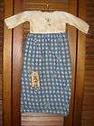 Prim DOLL DRESS GRUNGY w/hanger Primitive Decor BLUE FL