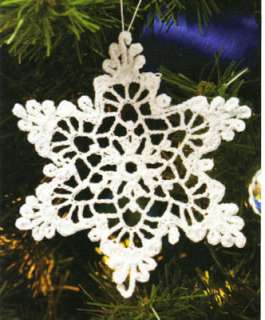 Christmas Tree Ornament Snowflake Crochet Patterns Book  