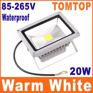 20W Warm White LED Flood Wash Light Lamp Outdoor Waterproof Floodlight 
