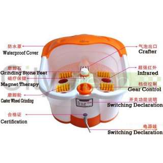 New Pro Foot Relaxing Foot Bath Spa Massager Health Care White And 