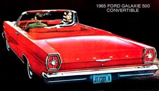 1965 FORD GALAXIE 500 ~ CONVERTIBLE (RED) MAGNET  