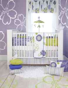 LULU Baby GIRL Sweet Potato Nursery Crib 4 Bedding Set  