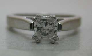now free estate 50 princess diamond solitaire ring 14k platinum
