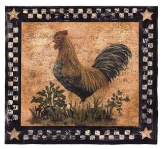French Country Rooster Wallpaper Cutout Appliques, 16 Pack, Donna 