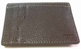   Corsica Brown Leather Money Clip Card Case Travel Front Pocket Wallet