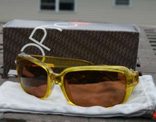 WOMANS~SUNGLASSES~SPY OPTIC~ZOE~FULL CRYSTAL YELLOW~BROWN LENS~NIB 