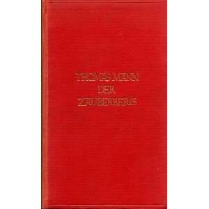  Der Zauberberg Thomas Mann Books