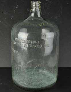 Antique Vintage PUROCK 5 Gallon Glass Water Bottle  