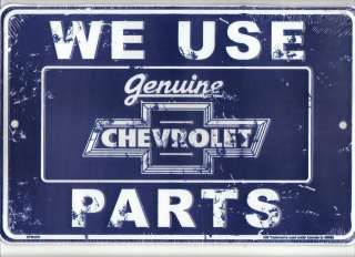   Chevrolet Parts ALUMINUM SIGN vtg metal garage chevy tin decor truck