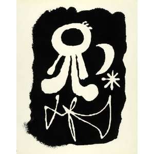  1958 Print Tristan Tzara Parler Seul Joan Miro Art Moon 