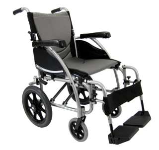 Folding Karman S115 Ultra Lightweight Transport Chair 18x17 Wheelchair 