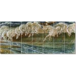 Walter Crane Mythology Tile Mural Remodel  24x56 using (21) 8x8 tiles