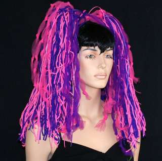 These super bright pink and purple hair falls are a fun way to make a 