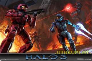 HALO 3 BATTLE POSTER Video Game Spartans Xbox 360 NEW  